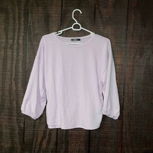 Lavender bubble sleeve sweater